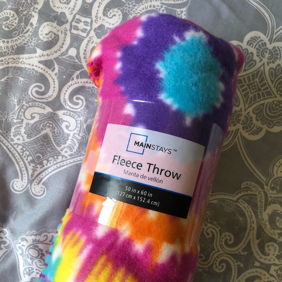 Tie-Dye Fleece Throw - Picture 2 of 2